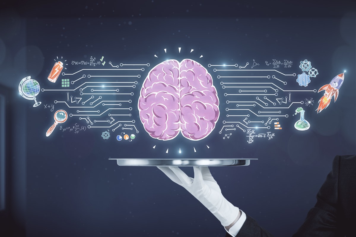 Abstract digital neural network of glowing nodes representing artificial intelligence